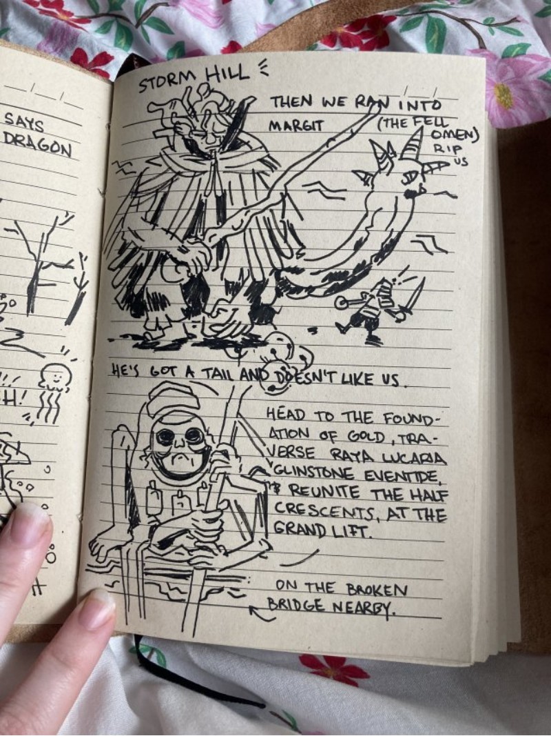 国外玩家分享自制的《艾尔登法环》专属手绘本