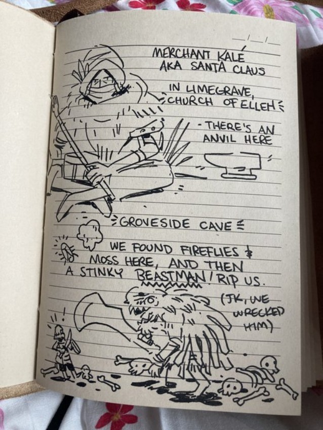 国外玩家分享自制的《艾尔登法环》专属手绘本