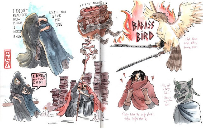 国外玩家分享自制的《艾尔登法环》专属手绘本