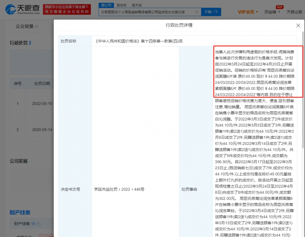 涉嫌利用虚假价格诱骗交易 屈臣氏被罚款5万
