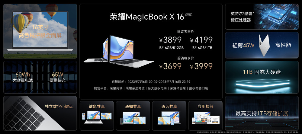 实力好屏、超能续航 荣耀X50正式发布售价1399元起