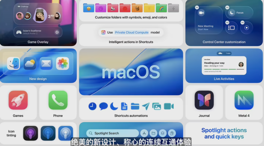 苹果WWDC 2025：macOS 26 Tahoe“强的逆天”