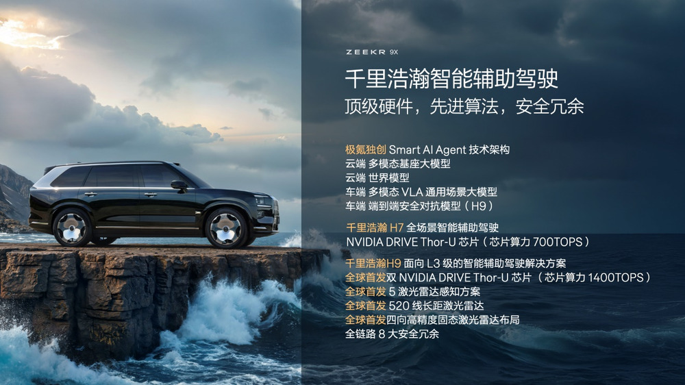 启动先享计划 极氪9X搭载RoboSense 520线数字化激光雷达