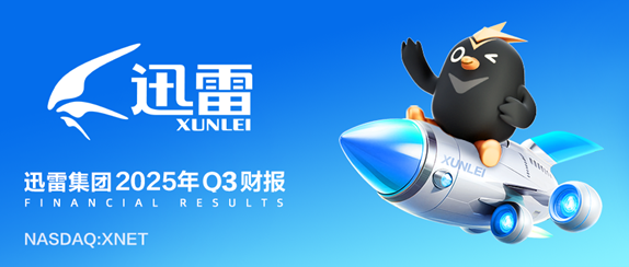 迅雷发布2025年第三季度财报：总营收1.264亿美元
