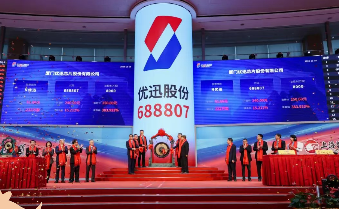 厦门芯片公司优迅股份科创板上市：市值187亿元