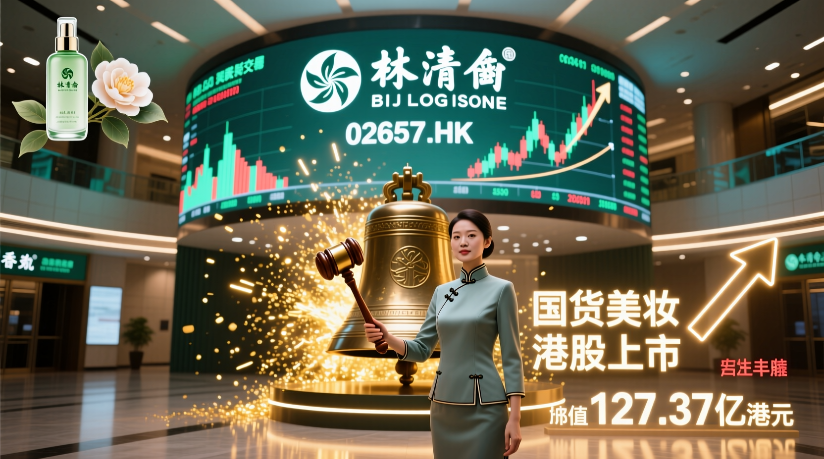 林清軒今天港股正式上市，市值達(dá)127億港元