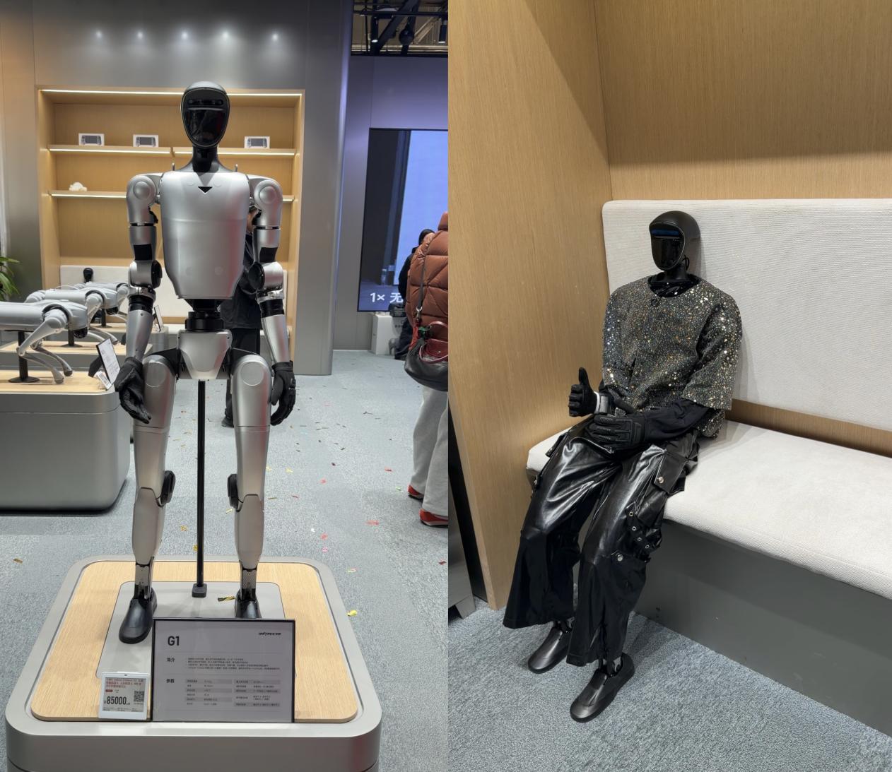 实探宇树科技线下全球首店，王力宏演唱会伴舞机器人亮相北京京东MALL