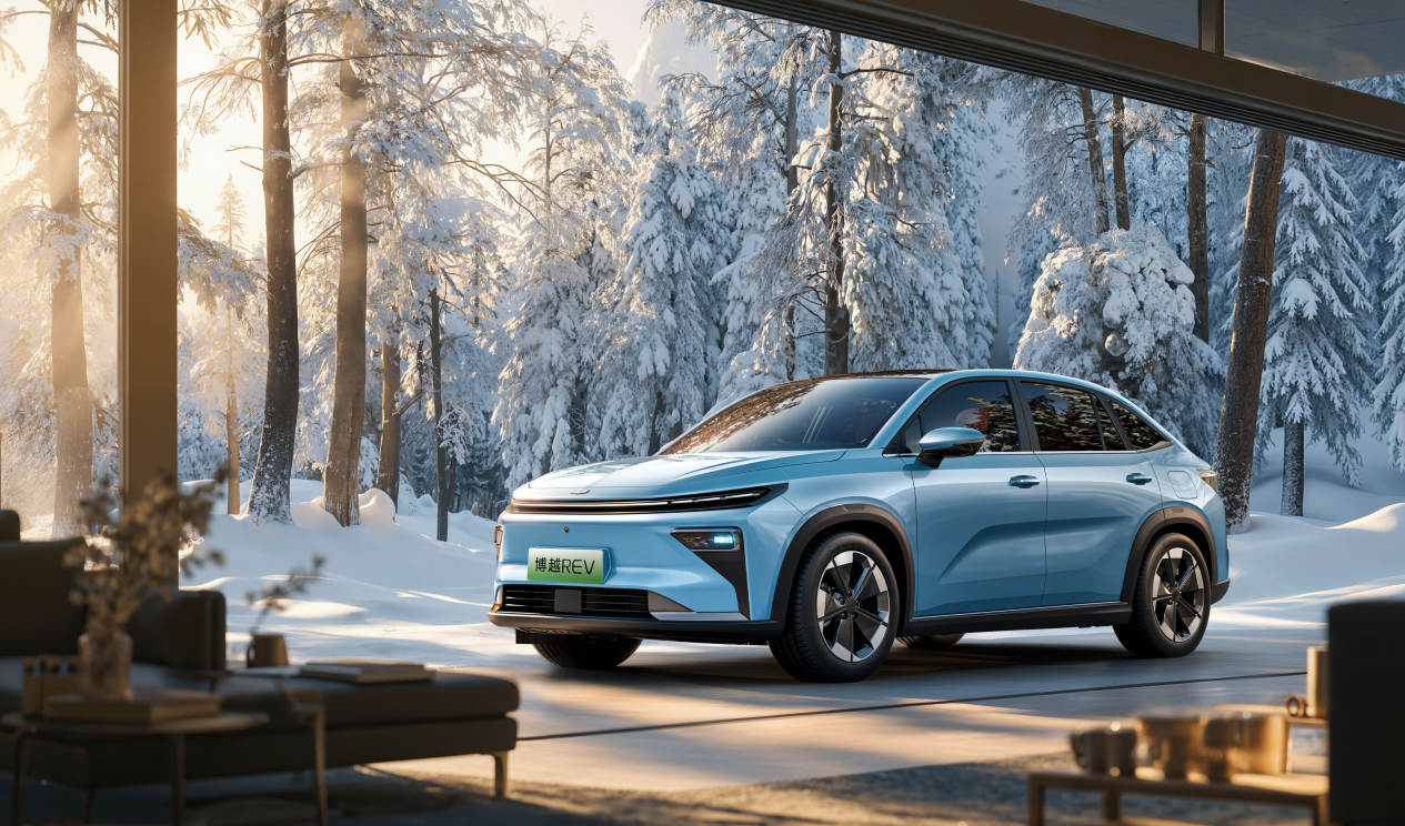 吉利中国星新一代长续航增程SUV博越REV首曝，纯电续航375km
