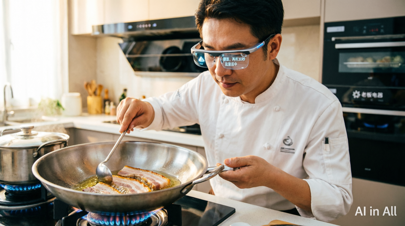 能用眼镜做饭？老板电器发布全球首款AI烹饪眼镜