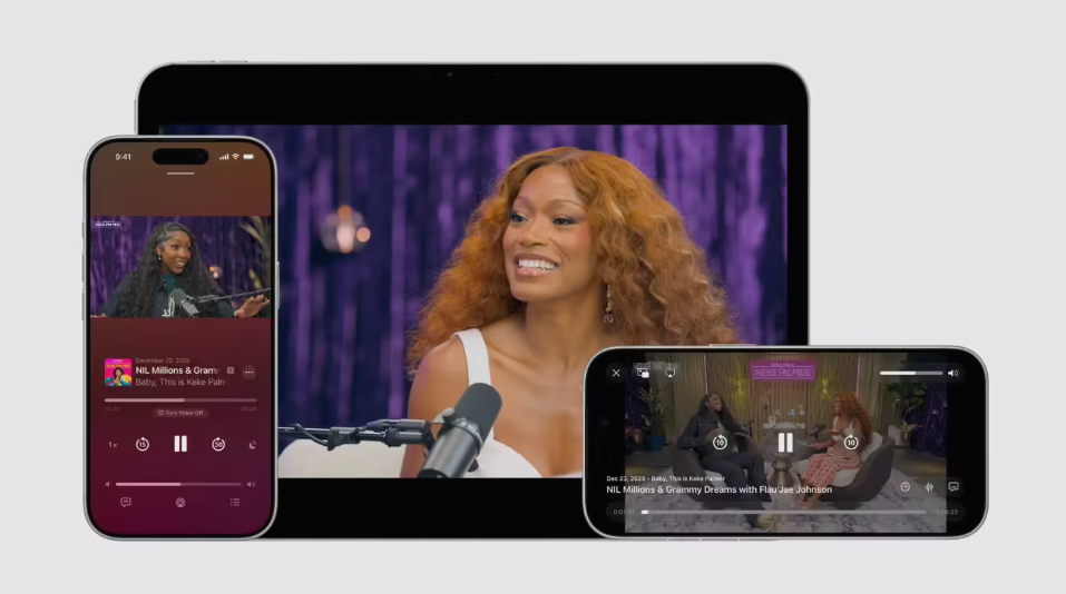 苹果 iOS 26.4 前瞻：重构视频播客生态、首次支持动态广告插入